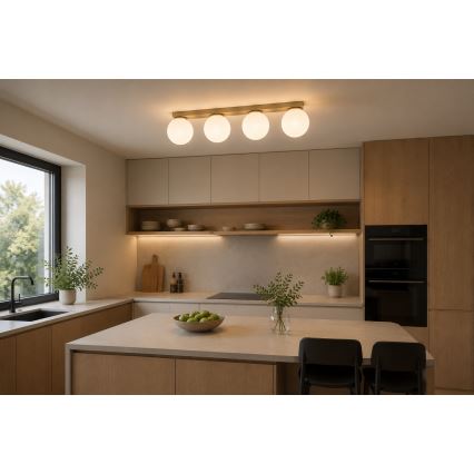 Brilagi - Spottivalaisin MILO 4xE27/60W/230V beige/kulta