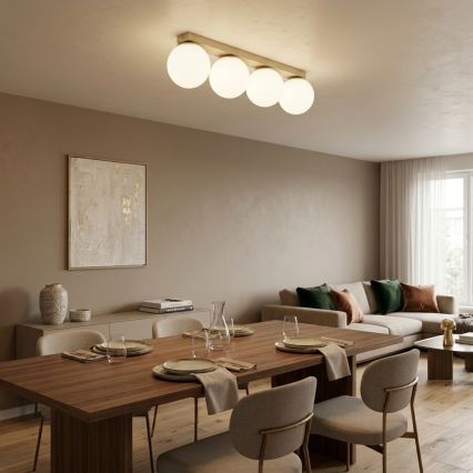 Brilagi - Spottivalaisin MILO 4xE27/60W/230V beige/kulta