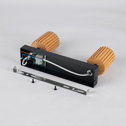Brilagi - Spottivalaisin MODERN WOOD 2xGU10/8W/230V puu/musta