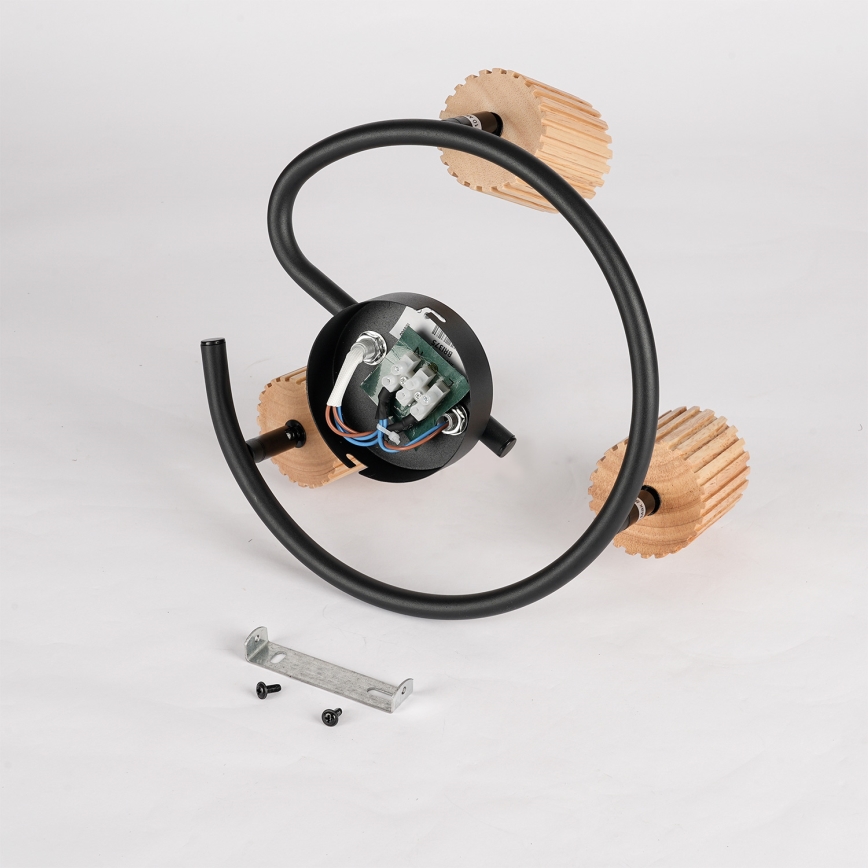 Brilagi - Spottivalaisin MODERN WOOD 3xGU10/8W/230V puu/musta