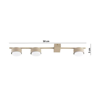 Brilagi - Spottivalaisin MONO 3xGX53/12W/230V beige