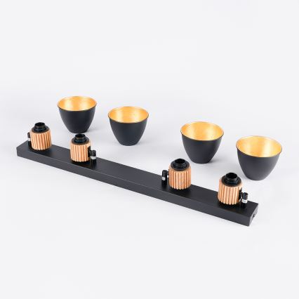 Brilagi - Spottivalaisin ODENSE 4xE14/10W/230V puu/musta