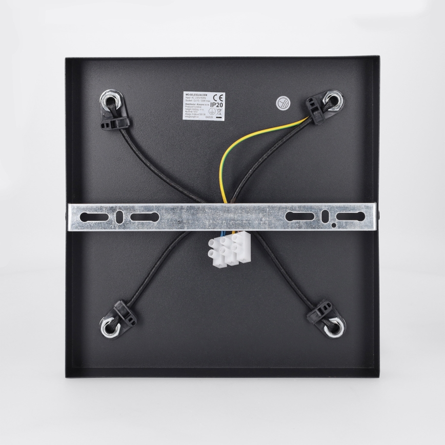 Brilagi - Spottivalaisin SELE SQUARE 4xGU10/30W/230V musta/kultainen