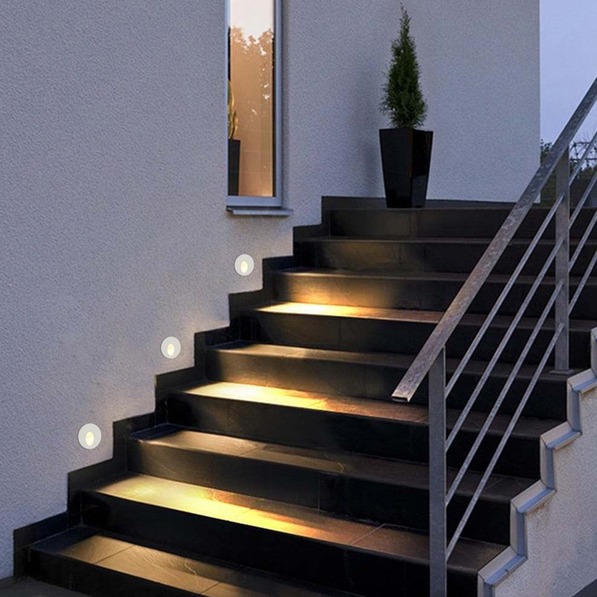 Brilagi - STAIRDOT LED/2W/230V ulkokäyttöön tarkoitettu upotettava valaisin, valkoinen, IP65, pyöreä