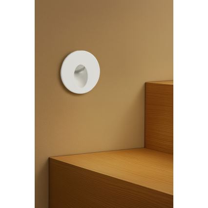 Brilagi - STAIRDOT LED/2W/230V ulkokäyttöön tarkoitettu upotettava valaisin, valkoinen, IP65, pyöreä