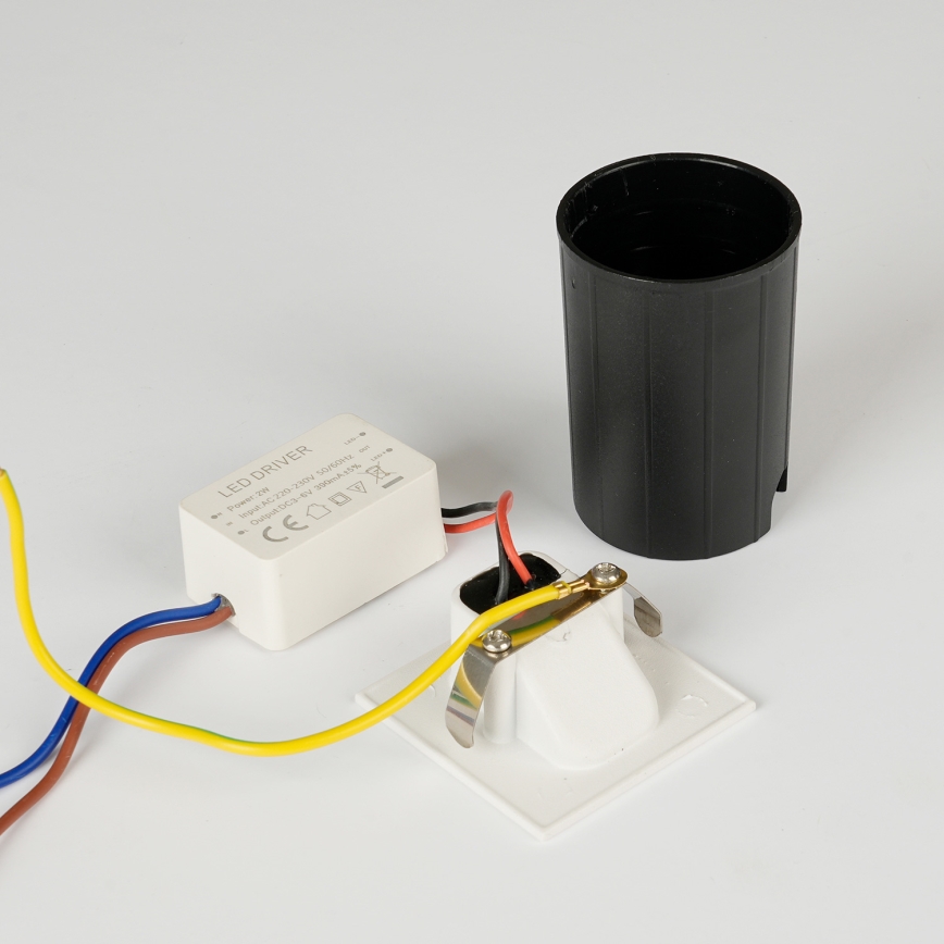 Brilagi - STAIRDOT LED/2W/230V upotettava ulkovalaisin, valkoinen, kulmikas, IP65