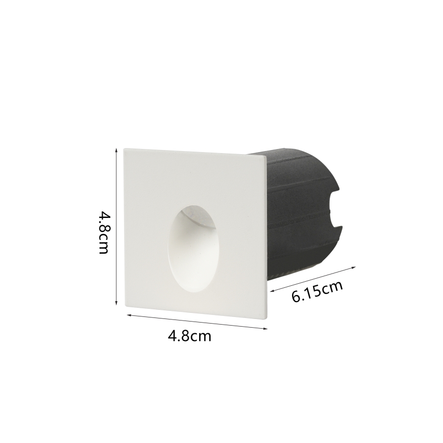 Brilagi - STAIRDOT LED/2W/230V upotettava ulkovalaisin, valkoinen, kulmikas, IP65