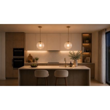 BRILAGI - STELLA riippuvalaisin kaapelilla 1xE27/60W/230V Ø 18 cm beige/kultainen