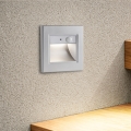 Brilagi - STEP LIGHT LED/1,5W/230V IP44 porrasvalaisin tunnistimella, hopea