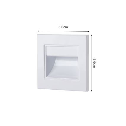 Brilagi - STEP LIGHT LED-portaikon valaisin, 1,5 W, 230 V, IP44, valkoinen