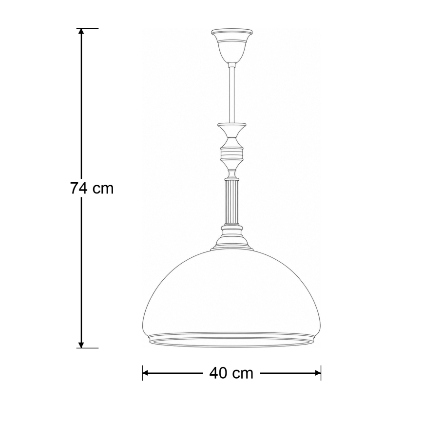 BRILAGI - Tangollinen kattovalaisin TAURUS 1xE27/15W/230V Ø 40 cm pronssi
