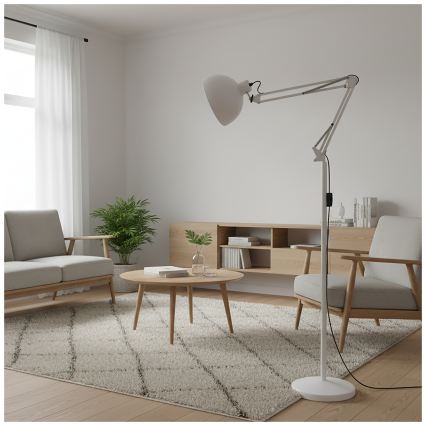 BRILAGI - TASKER säädettävä lattiavalaisin 1xE27/60W/230V 157 cm valkoinen