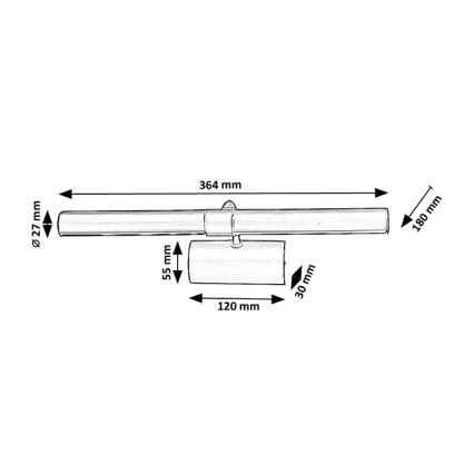 Brilagi - Taulunvalaisin DANAE 2xE14/40W/230V kultainen