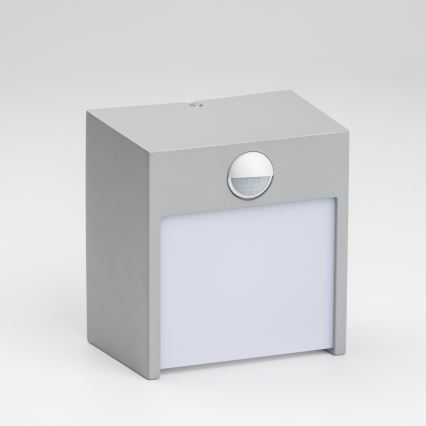 Brilagi - LED-ulkovaloseinävalaisin liiketunnistimella TERNI LED/12W/230V harmaa IP44