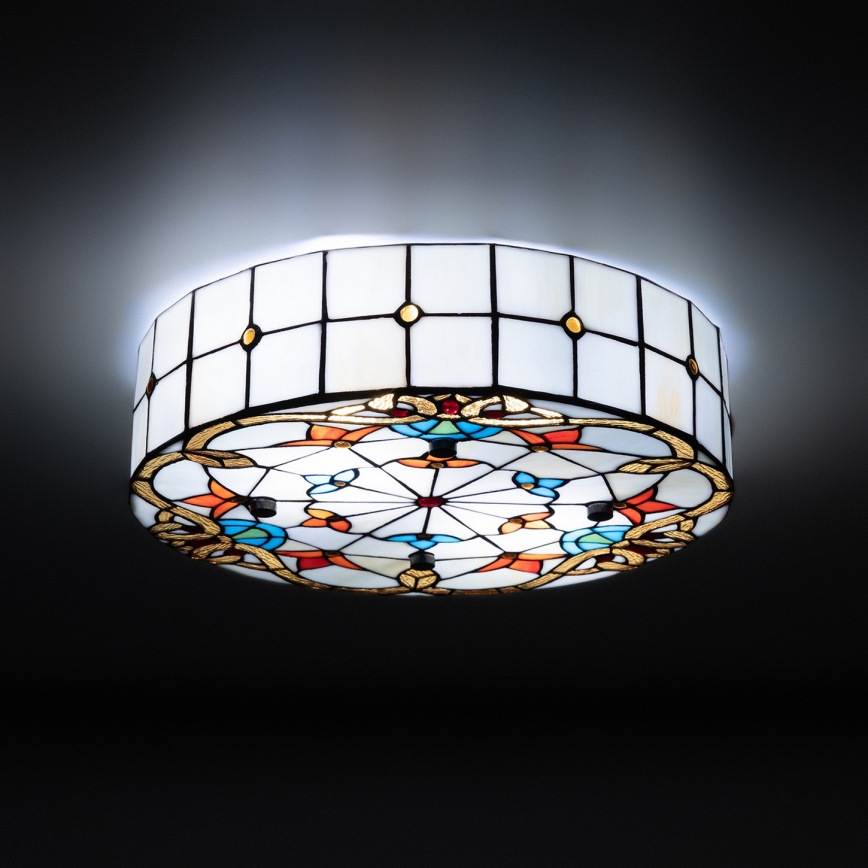 Brilagi - Tiffany-lasikupu kattovalaisin MIRABELLA 3xE27/60W/230V Ø 40 cm