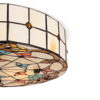 Brilagi - Tiffany-lasikupu kattovalaisin MIRABELLA 3xE27/60W/230V Ø 40 cm