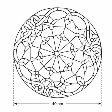 Brilagi - Tiffany-lasikupu kattovalaisin MIRABELLA 3xE27/60W/230V Ø 40 cm