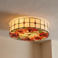 BRILAGI - Tiffany lasimosaiikkikattovalaisin SUNFLOWER 2xE27/60W/230V Ø 40 cm