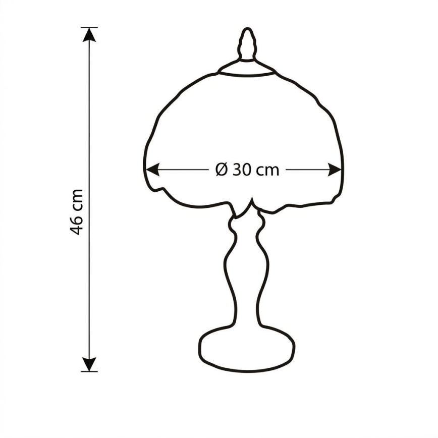 BRILAGI - Tiffany lasimosaiikkinen pöytälamppu IVORY SMOOTH 1xE27/60W/230V