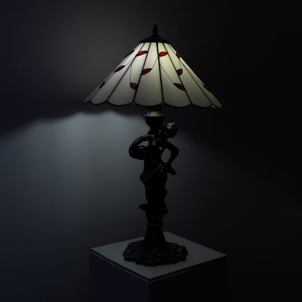 Brilagi - Tiffany-lasimosaiikkipöytälamppu FOLIA 1xE27/60W/230V