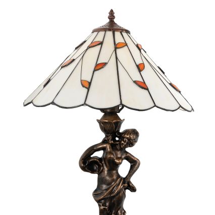 Brilagi - Tiffany-lasimosaiikkipöytälamppu FOLIA 1xE27/60W/230V