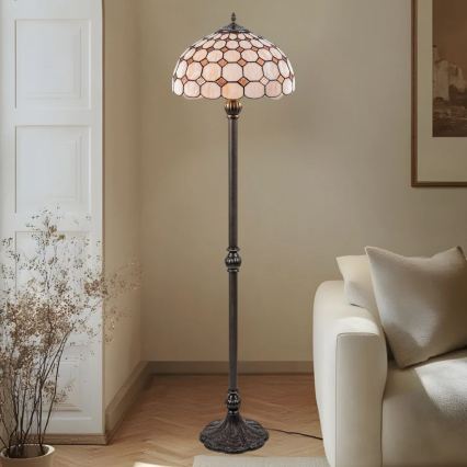 Brilagi - Tiffany-lasinen lattiavalaisin DORAN 2xE27/60W/230V