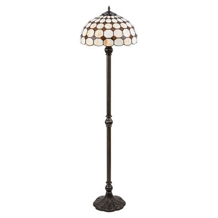 Brilagi - Tiffany-lasinen lattiavalaisin DORAN 2xE27/60W/230V