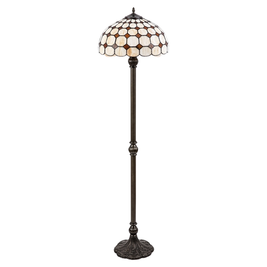 Brilagi - Tiffany-lasinen lattiavalaisin DORAN 2xE27/60W/230V