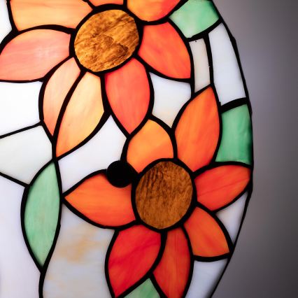 Brilagi - Tiffany-tyylinen lasikattovalaisin SUNFLOWER 3xE27/60W/230V halkaisija 40 cm