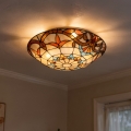 Brilagi - Tiffany-tyylinen lasimosaiikkikattovalaisin MIRABELLA 2xE27/60W/230V halkaisija 40 cm