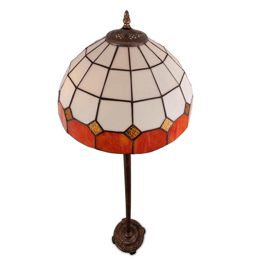 Brilagi - Tiffany-tyylinen lasimosaiikkilattiavalaisin SIENNA 2xE27/60W/230V