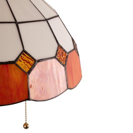 Brilagi - Tiffany-tyylinen lasimosaiikkilattiavalaisin SIENNA 2xE27/60W/230V