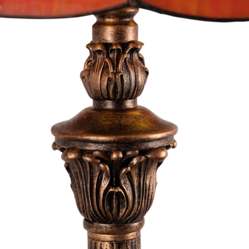 Brilagi - Tiffany-tyylinen lasimosaiikkilattiavalaisin SIENNA 2xE27/60W/230V