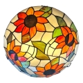 Brilagi - Tiffany-tyylinen lasimosaiikkinen kattovalaisin SUNFLOWER, 2 x E27, max. 60 W, 230 V, halkaisija 40 cm