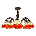 Brilagi - Tiffany-tyylinen, lasimosaiikkinen pinta-asennettava kattovalaisin SIENNA 6xE27/60W/230V halkaisija 60 cm