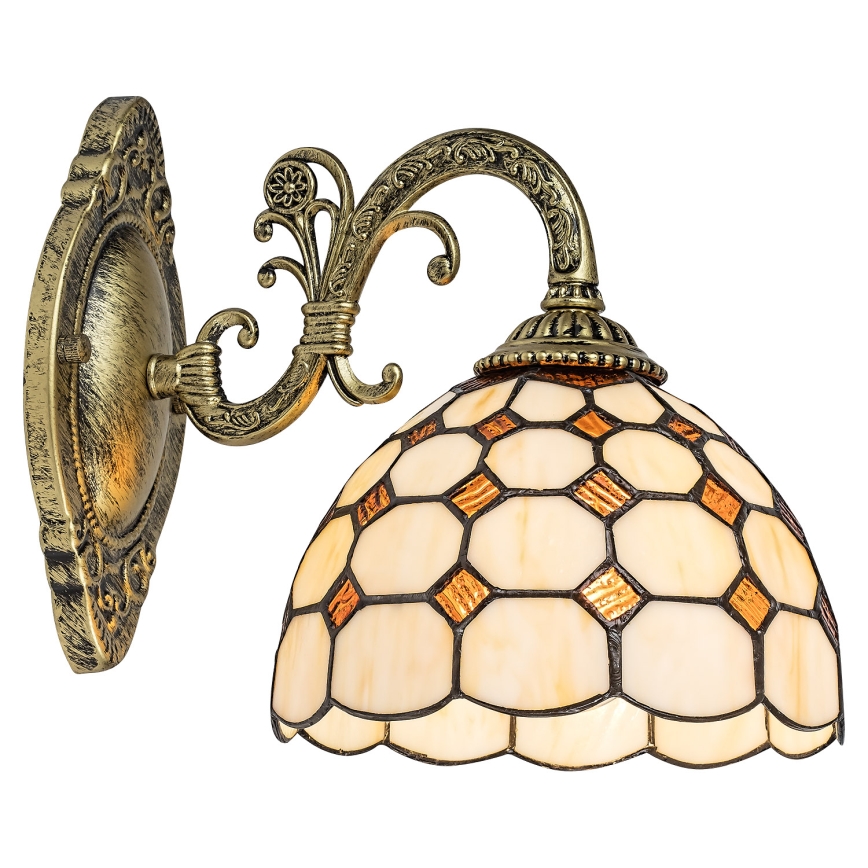 Brilagi - Tiffany-tyylinen lasimosaiikkinen seinävalaisin DORAN 1xE27/40W/230V