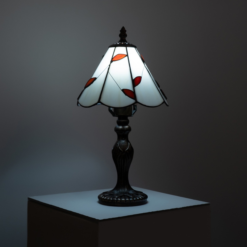 Brilagi - Tiffany-tyylinen lasimosaiikkipöytälamppu FOLIA 1xE27/60W/230V