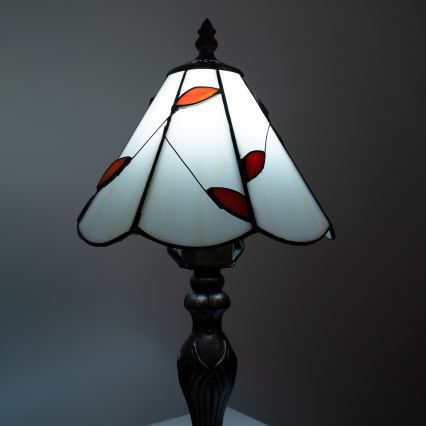 Brilagi - Tiffany-tyylinen lasimosaiikkipöytälamppu FOLIA 1xE27/60W/230V