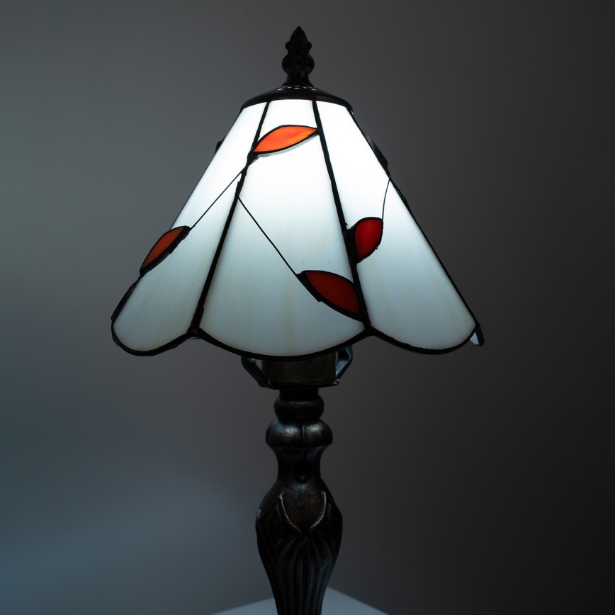 Brilagi - Tiffany-tyylinen lasimosaiikkipöytälamppu FOLIA 1xE27/60W/230V