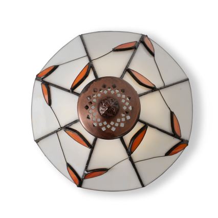 Brilagi - Tiffany-tyylinen lasimosaiikkipöytälamppu FOLIA 1xE27/60W/230V