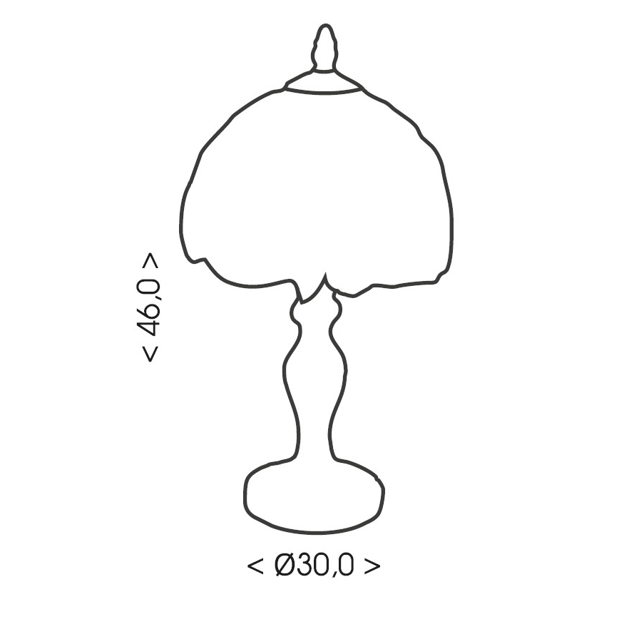 Brilagi - Tiffany-tyylinen lasimosaiikkipöytälamppu JUNGLE 1xE27/60W/230V