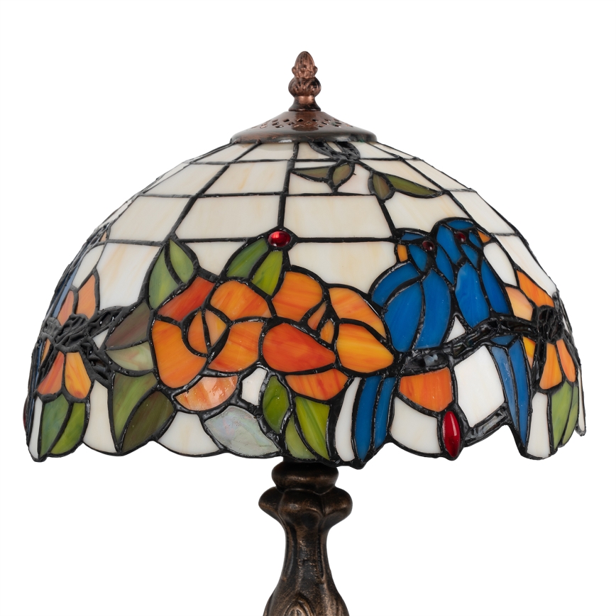 Brilagi - Tiffany-tyylinen lasimosaiikkipöytälamppu JUNGLE 1xE27/60W/230V