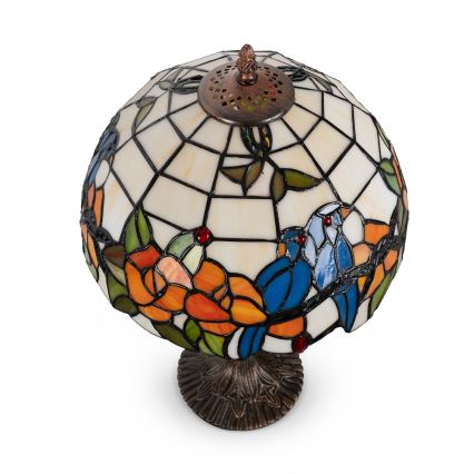 Brilagi - Tiffany-tyylinen lasimosaiikkipöytälamppu JUNGLE 1xE27/60W/230V