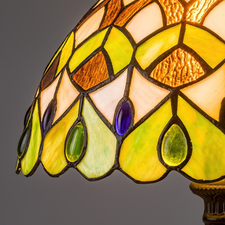 Brilagi - Tiffany-tyylinen lasimosaiikkipöytälamppu MARGARET 1xE27/40W/230V