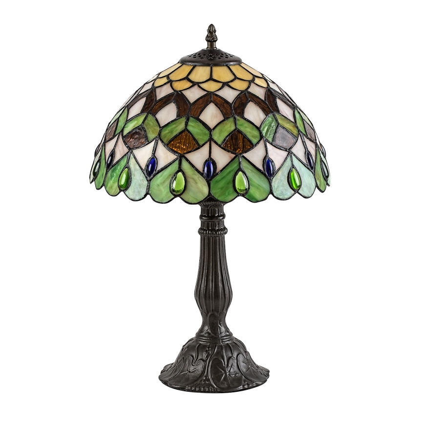 Brilagi - Tiffany-tyylinen lasimosaiikkipöytälamppu MARGARET 1xE27/40W/230V
