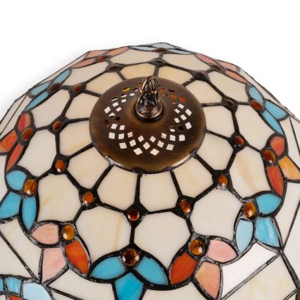 Brilagi - Tiffany-tyylinen lasimosaiikkipöytälamppu MIRABELLA 1xE27/60W/230V + 1xE14/40W