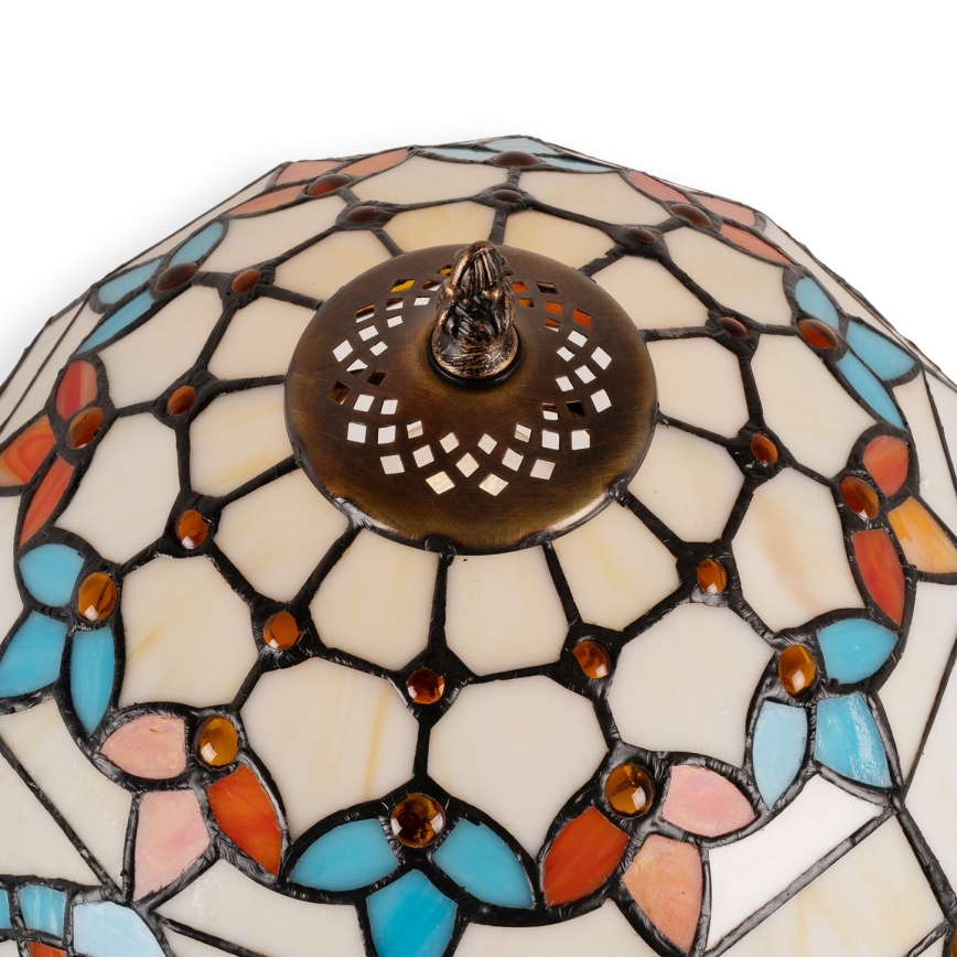 Brilagi - Tiffany-tyylinen lasimosaiikkipöytälamppu MIRABELLA 1xE27/60W/230V + 1xE14/40W