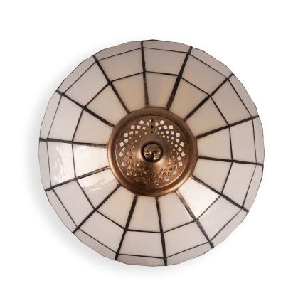Brilagi - Tiffany-tyylinen lasimosaiikkipöytälamppu SIENNA 2xE27/60W/230V