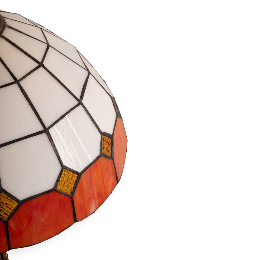 Brilagi - Tiffany-tyylinen lasimosaiikkipöytälamppu SIENNA 2xE27/60W/230V