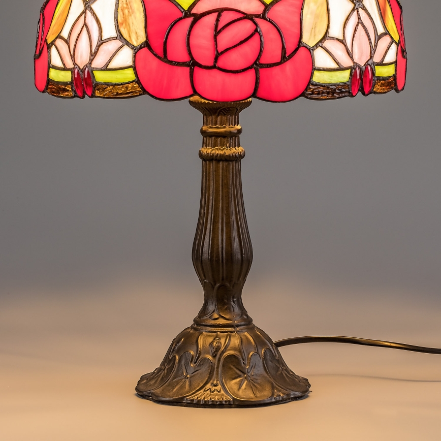 Brilagi - Tiffany-tyylinen lasimosaiikkipöytävalaisin GARLAN 1xE27/40W/230V